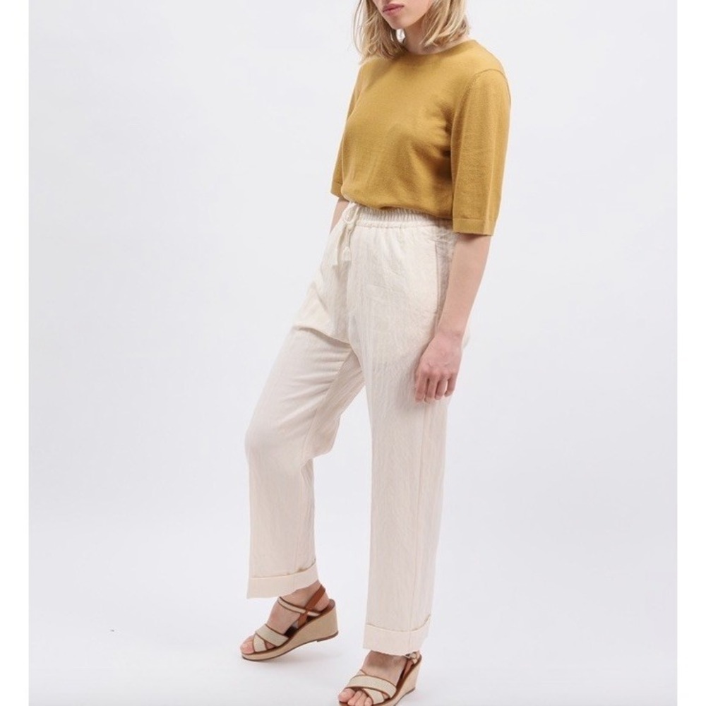 Barena Venezia Womens Alfonso Pants Trousers Size 40 in Avorio Ivory Pull On